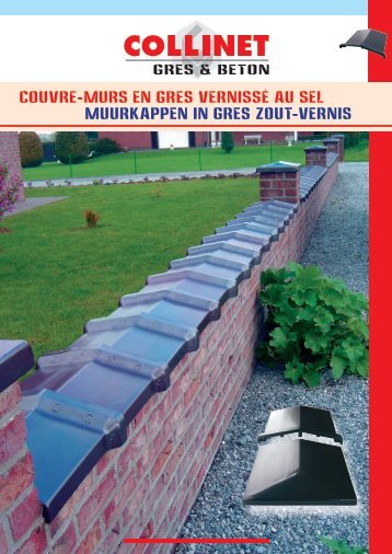 Couvre-murs en gres vernissé au sel Muurkappen in gres zout-vernis