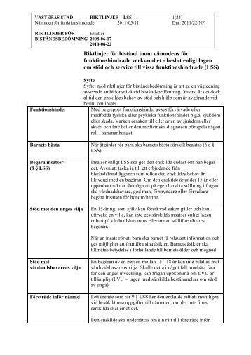 Riktlinjer för bistånd inom nämndens för funktionshindrade ... - Autism