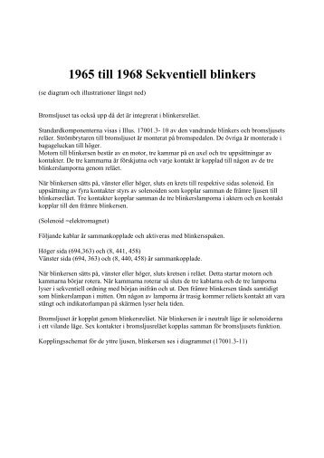 1965 till 1968 Sekventiell blinkers