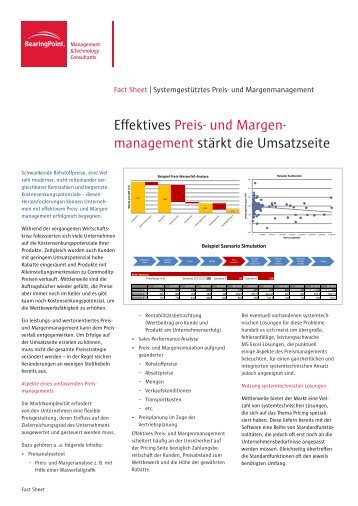 Effektives Preis- und Margen- management stärkt die ... - BearingPoint