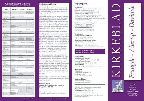 Kirkeblad nr. 1 - Fraugde Allerup og Davinde kirker