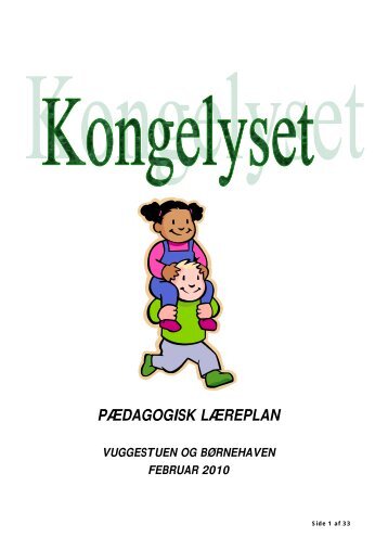 Pædagogisk Læreplan for 2010 - Slagelse Kommune