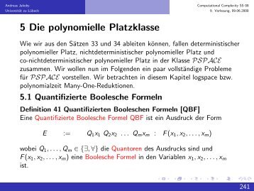 Computational Complexity - Universität zu Lübeck