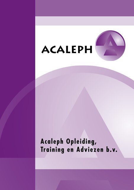 Acaleph Opleiding, Training en Adviezen b.v.