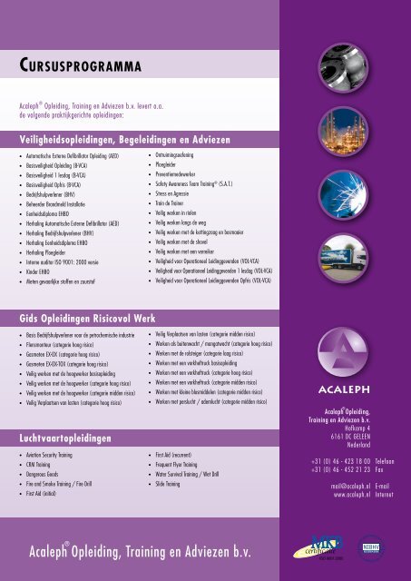 Acaleph Opleiding, Training en Adviezen b.v.