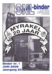 Binder nr. 1 JUNI 2009 Jaargang 20 - Myrakels