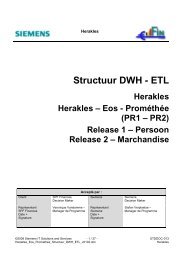 Herakles Eos Promethee - Structuur DWH - ETL - FOD Financiën