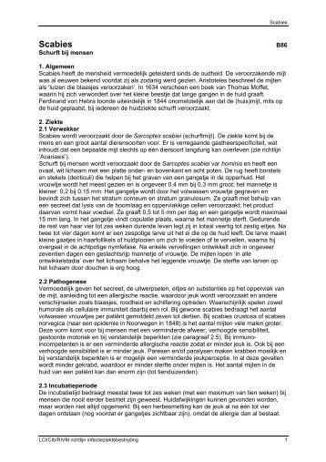 Scabies (Schurft) (pdf) - Soa Aids Nederland voor professionals