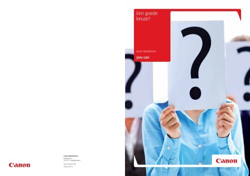 Canon Sales Traineeship: een goede keuze [PDF, 156 KB]