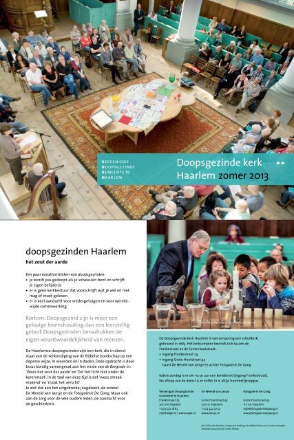 Doopsgezinde kerk Haarlem zomer 2013 - Vereenigde ...