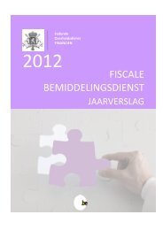 Jaarverslag 2012 - FOD Financiën