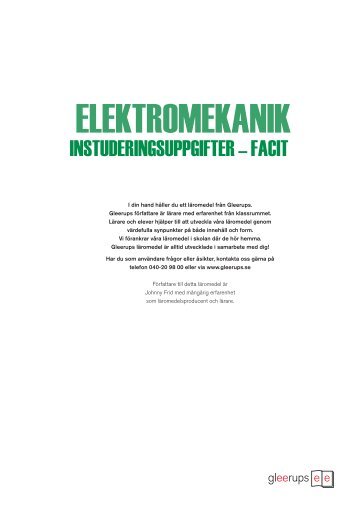 INSTUDERINGSUPPGIFTER – FACIT