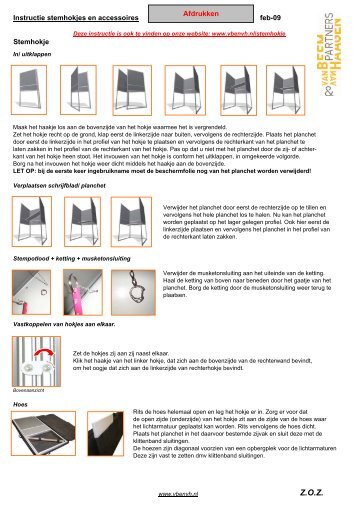 Instructie stemhokjes en accessoires