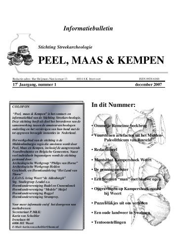 PEEL, MAAS & KEMPEN - Stichting Streekarcheologie Peel, Maas ...