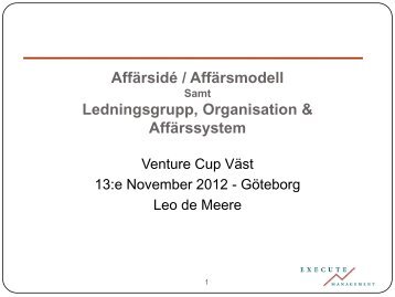 Ledningsgrupp - Venture Cup