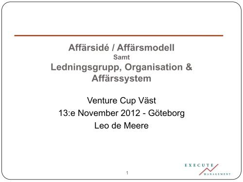Ledningsgrupp - Venture Cup