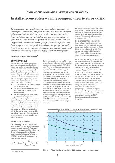 Installatieconcepten warmtepompen: theorie en praktijk - Techneco