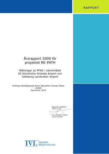 Årsrapport 2009 för projektet RE-PATH