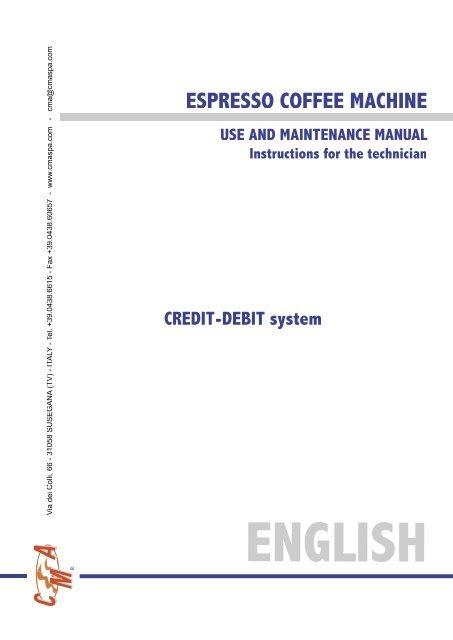 CMA Technical Manual - Love Coffee Machines