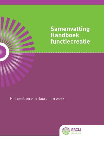 Download de samenvatting Handboek Functiecreatie - SBCM