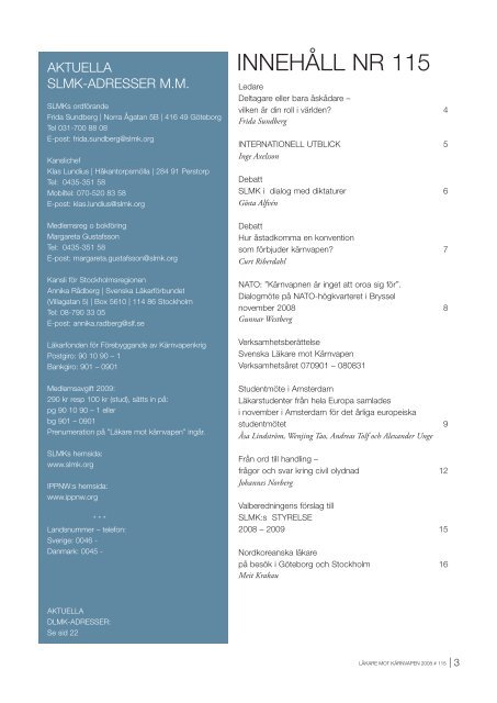 lmk115 dec2008 - Svenska Läkare mot Kärnvapen