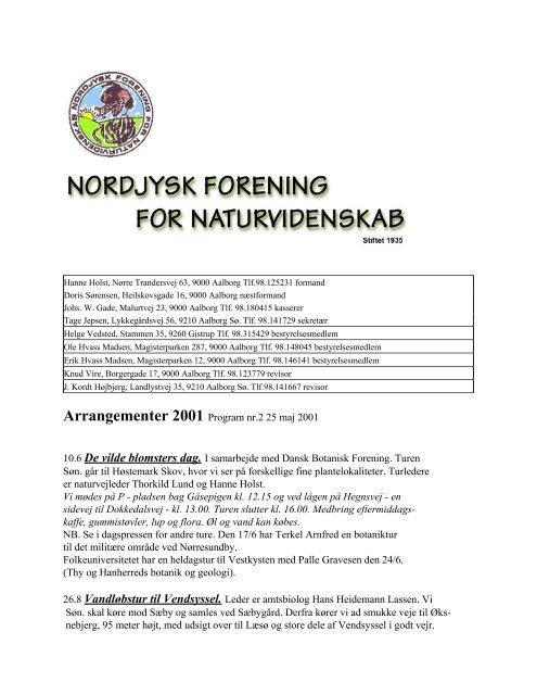 Efterår - Nordjysk Forening For Naturvidenskab