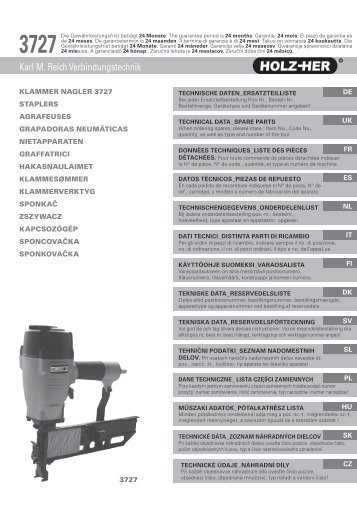 3727 parts list.pdf - Maszyny Agencja AMK