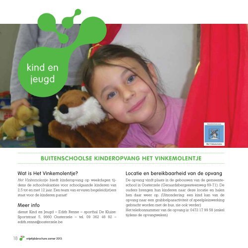 Vrijetijdsbrochure zomer 2013 - Gemeente Oosterzele