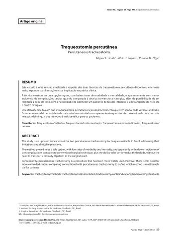Traqueostomia percutânea