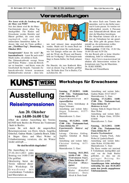 Beelitzer Nachrichten - September 2013