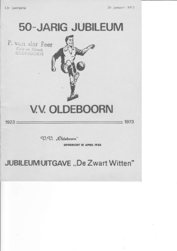 50 jaar jubileum 1973 - VV Oldeboorn