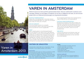 Varen in Amsterdam 2013 - Waternet