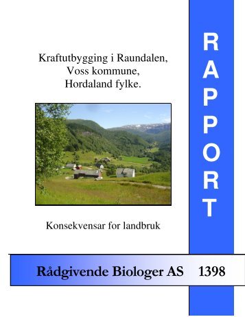 Kraftutbygging i Raundalen, Voss kommune, Hordaland fylke.