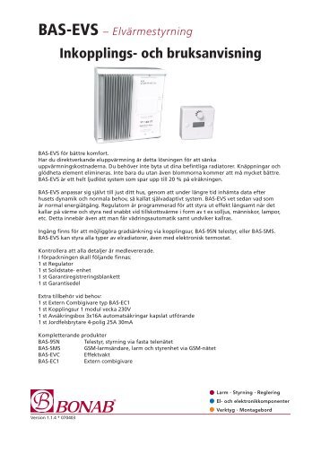 Manual.pdf - Bonab Elektronik AB