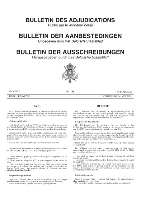 bulletin des adjudications - The Public Procurement Portal