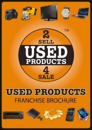 Franchise brochure - Used Products