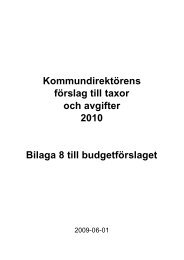 04-Budgetförslag Bilaga 8 Taxor och avgifter 2010.pdf - Värmdö