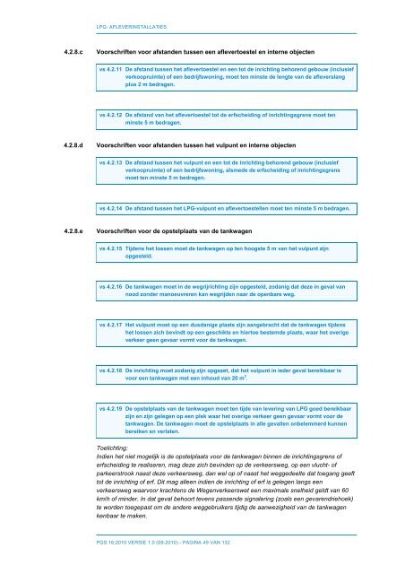 PGS 16 LPG: Afleverinstallaties - Publicatiereeks Gevaarlijke Stoffen