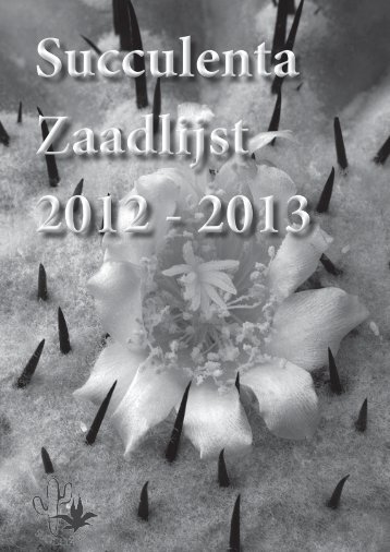 Zaadlijst 2012 - 2013 1 - Cactusinfo