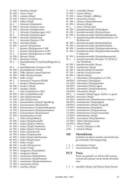 Zaadlijst 2012 - 2013 1 - Cactusinfo