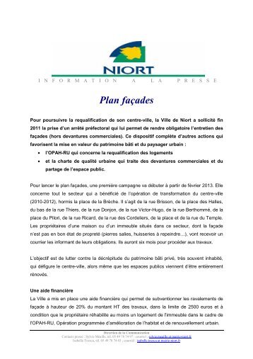 2012-11-16 Plan façades - Niort