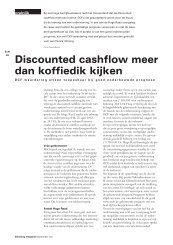 Discounted cashflow meer dan koffiedik kijken - De Hooge Waerder ...