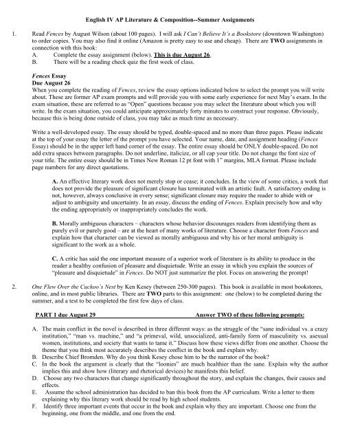 Plot English Composition II