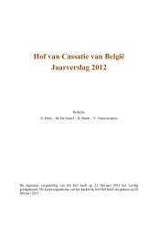 Jaarverslag Hof van Cassatie - Federale Overheidsdienst Justitie