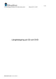 Långtidsbevaring på CD och DVD (PDF) - Riksarkivet