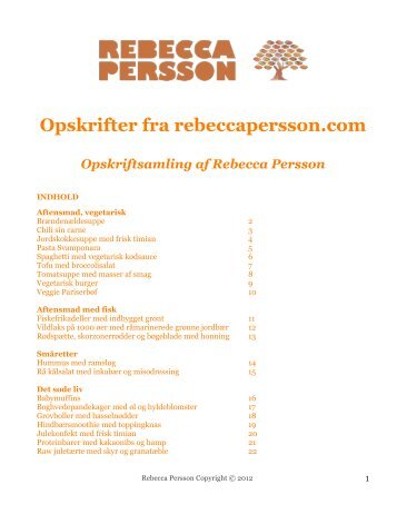 Opskrifter fra rebeccapersson.com