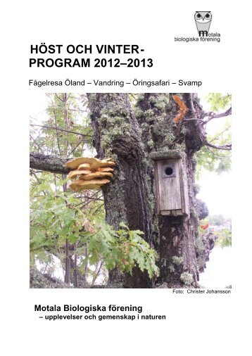 Program 2012 Höst - Motala Biologiska förening