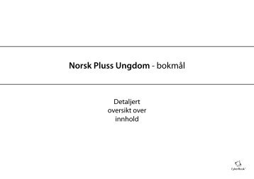 Norsk Pluss Ungdom - bokmål - Kunnskap.no