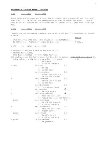 rechterlijk archief asten 1780-1785 - Heemkundekring De Vonder ...