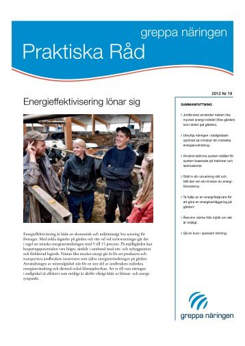 Praktiska Råd - Greppa näringen